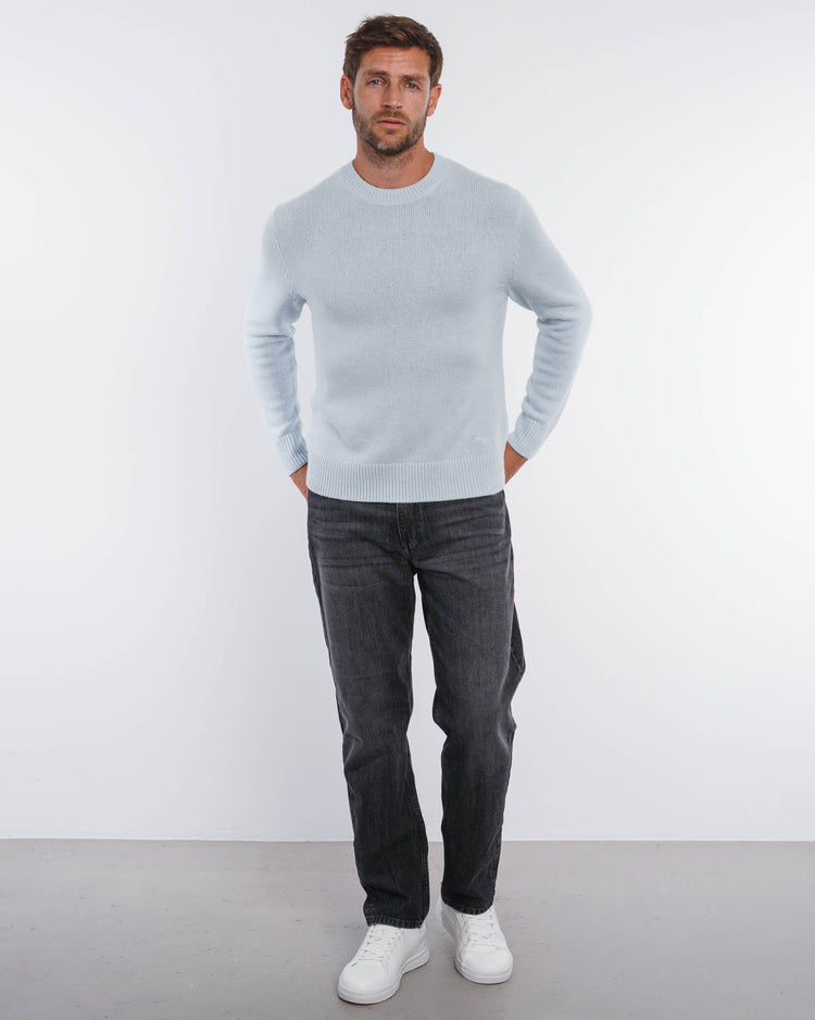 Wool Knit Crewneck (Pale Blue)
