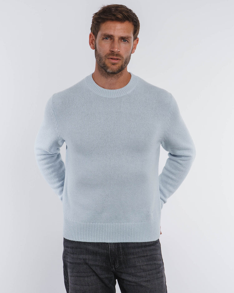 Wool Knit Crewneck (Pale Blue)