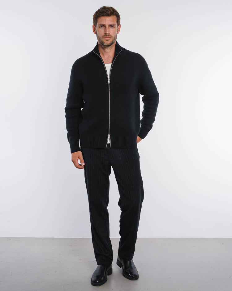 Lounge Wool Knit Jacket (Black)