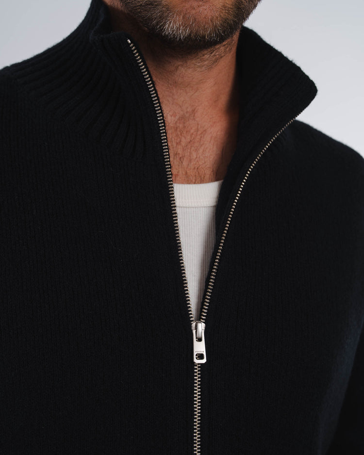Lounge Wool Knit Jacket (Black)