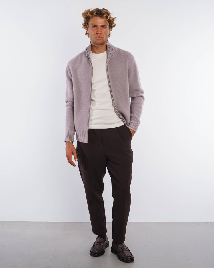 Lounge Wool Knit Jacket (Taupe)