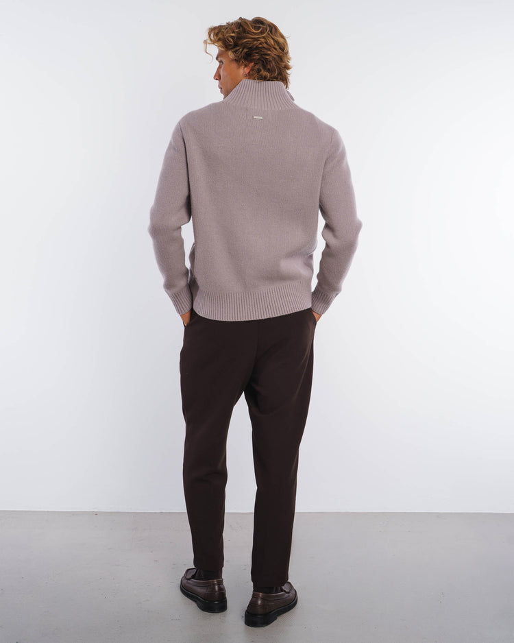 Lounge Wool Knit Jacket (Taupe)