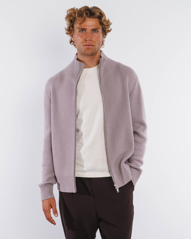 Lounge Wool Knit Jacket (Taupe)
