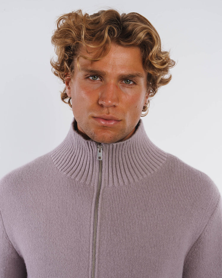 Lounge Wool Knit Jacket (Taupe)