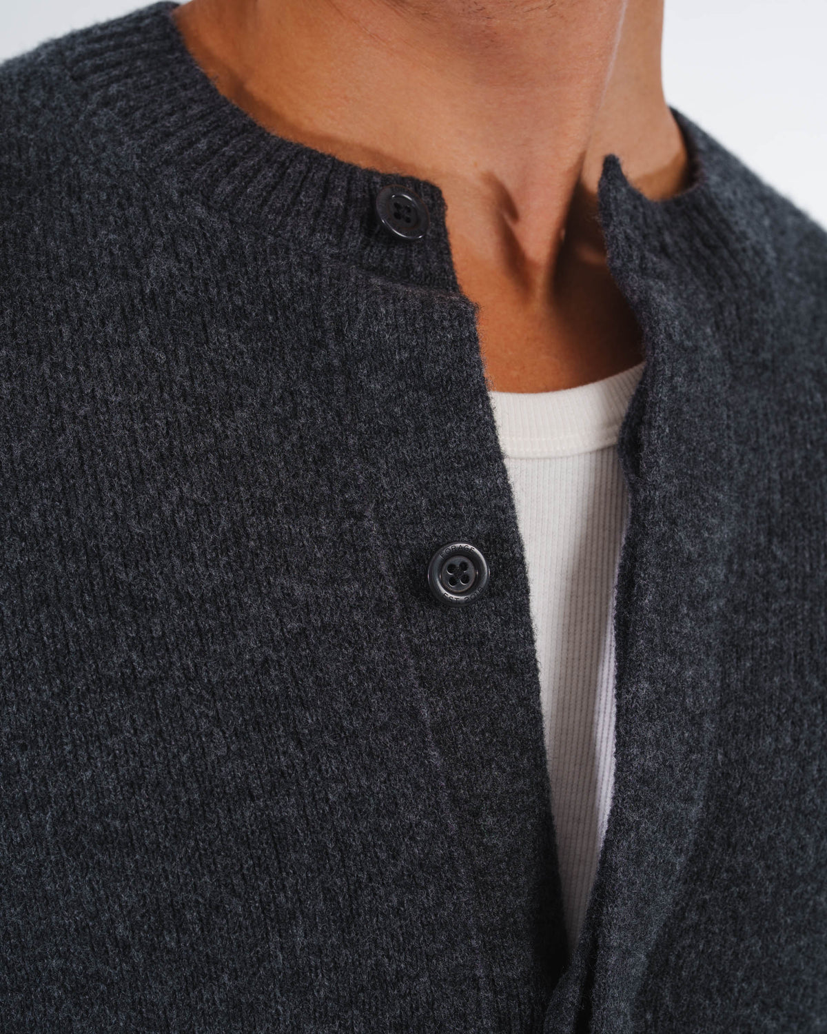 Wool Button Down Knit Cardigan