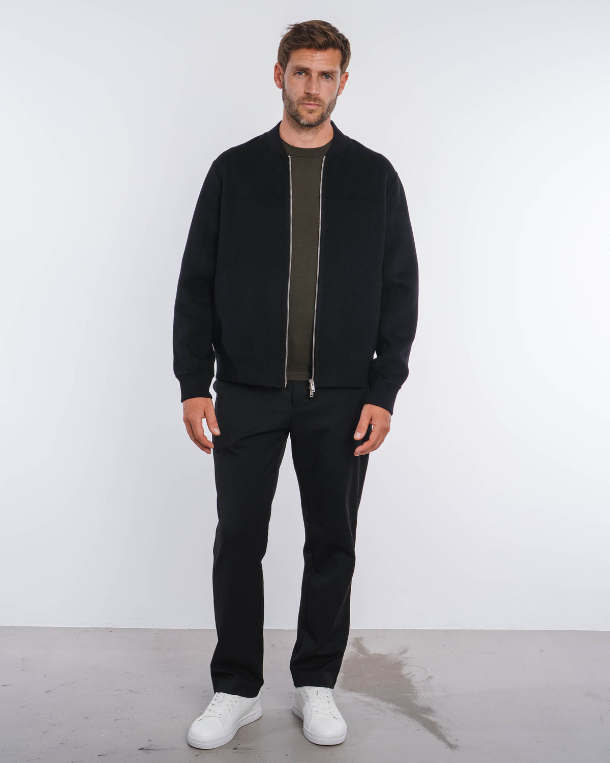 Doubleface Wool Bomber Jacket