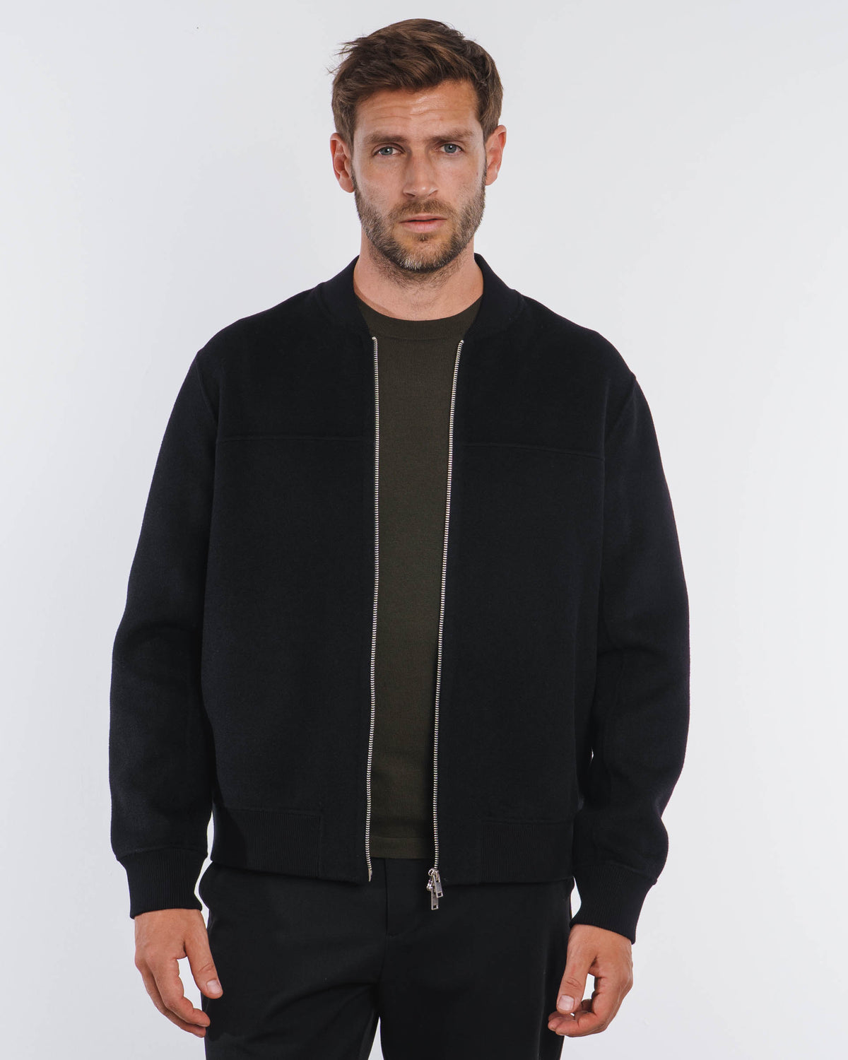 Doubleface Wool Bomber Jacket