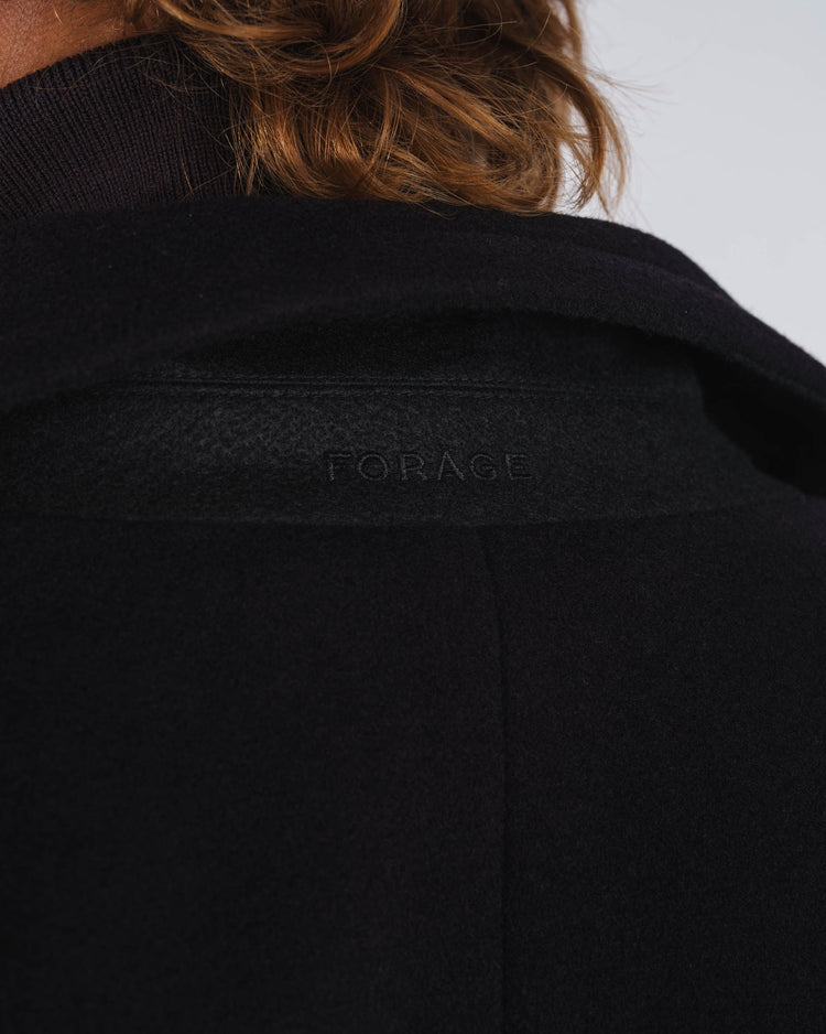 Wool Caban Jacket (Black)