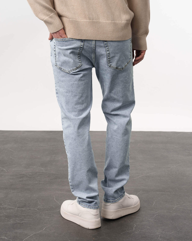 Distressed Regular Fit Jeans (light blue)