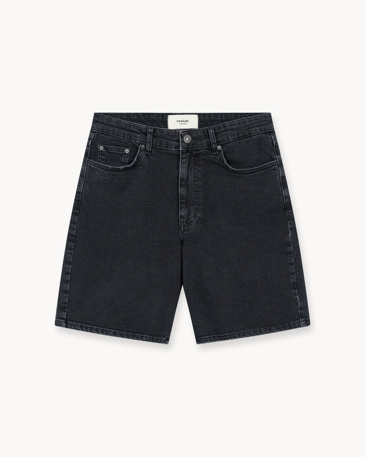 Jeans Shorts Relaxed Fit (Washed Black)