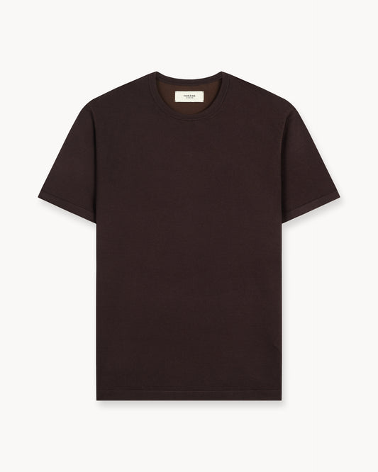 Knit T-Shirt (Brown)