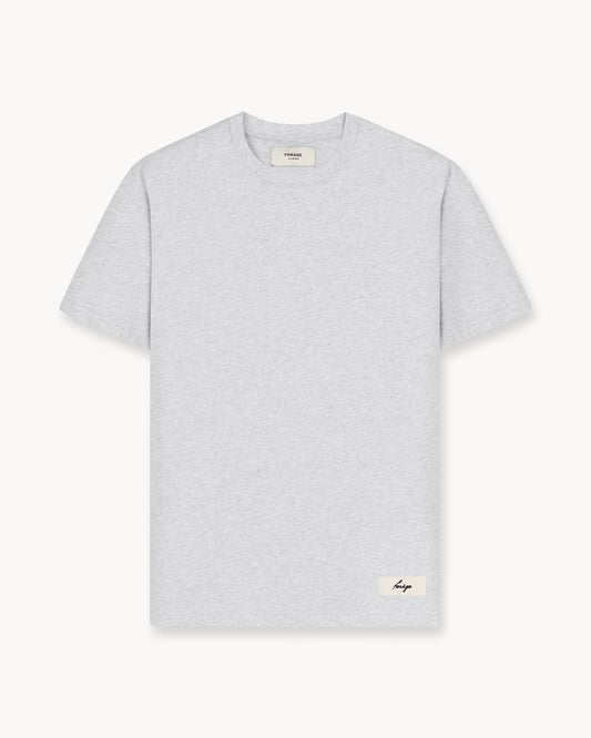 Label T-Shirt (Grey Melange)