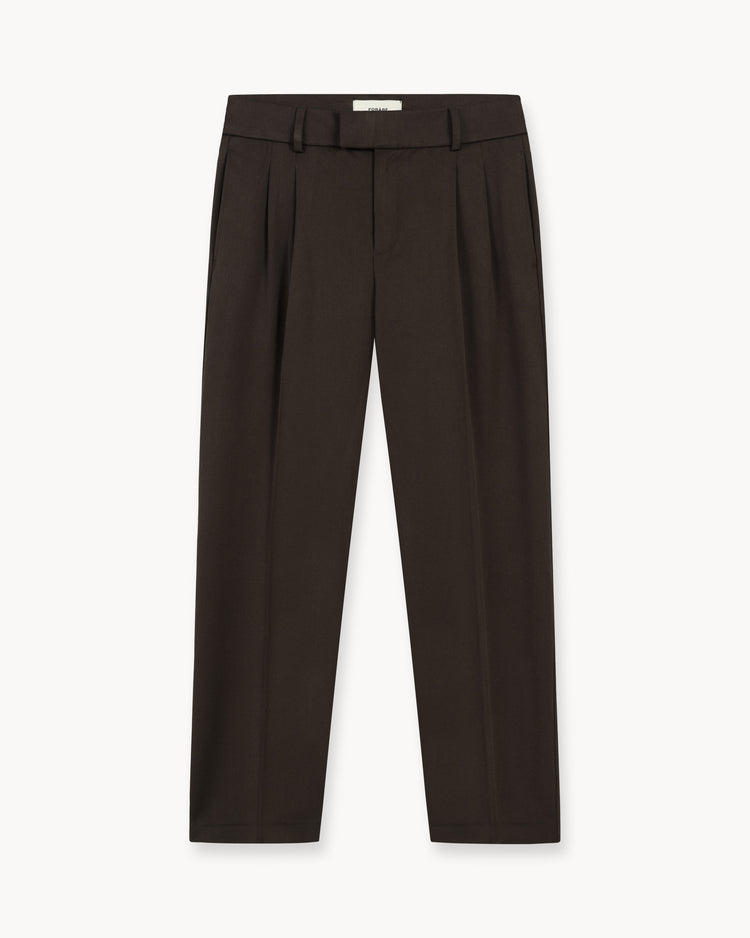 Suit Pants Loose Fit (Brown)