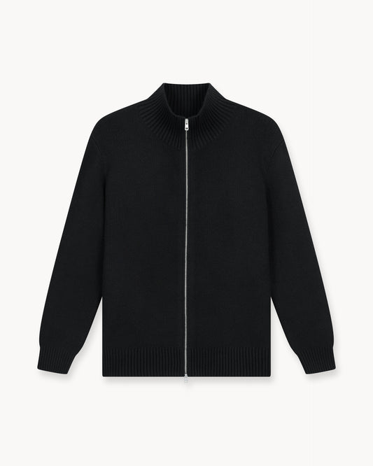 Lounge Wool Knit Jacket (Black)