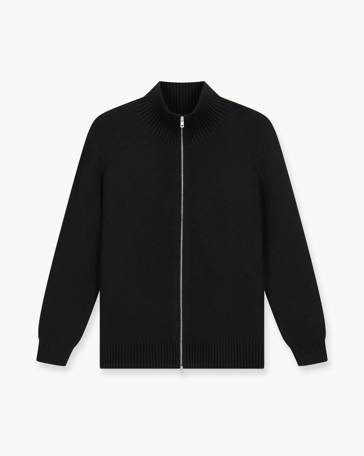 Lounge Wool Knit Jacket (Black)