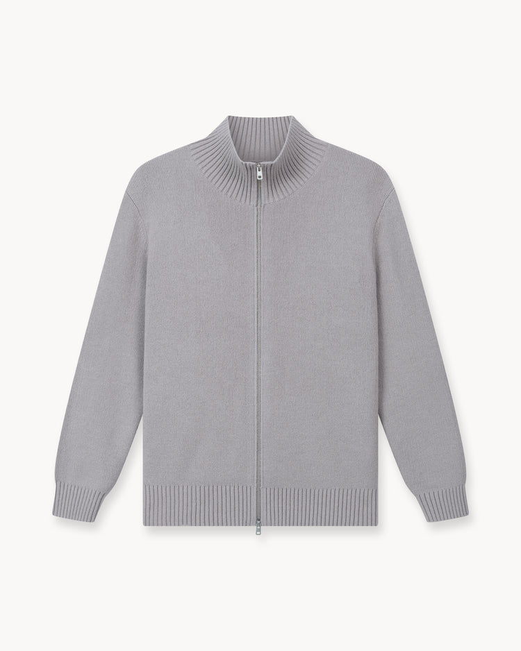 Lounge Wool Knit Jacket (Taupe)