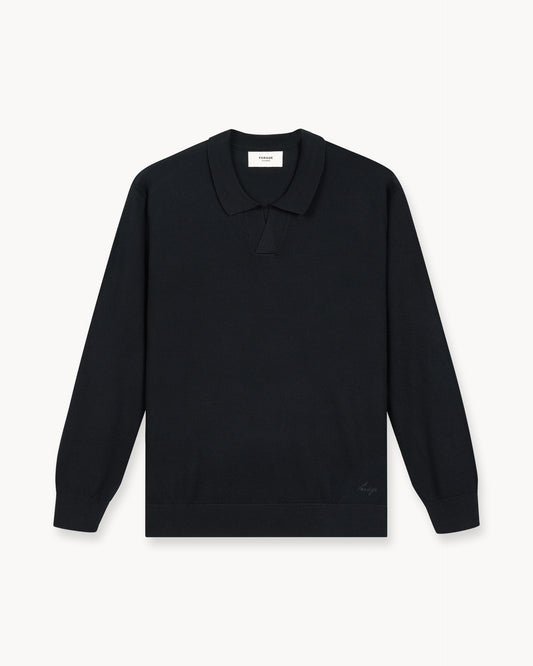 Merino Polo (Black)