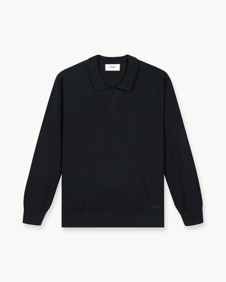 Merino Polo (Black)