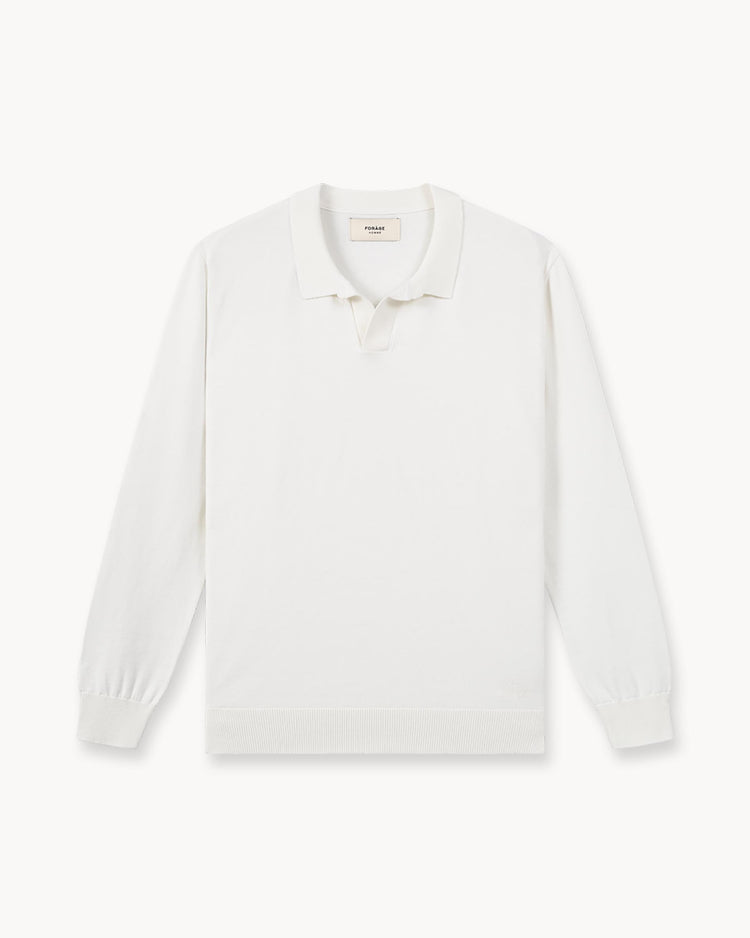 Knit Polo Longsleeve (off-white)