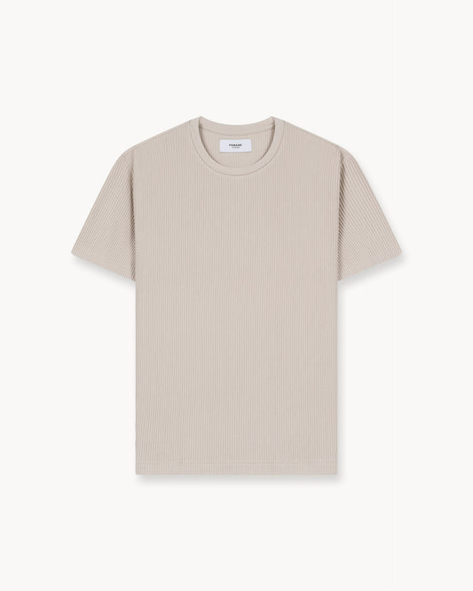 Plissee T-Shirt (Sand)