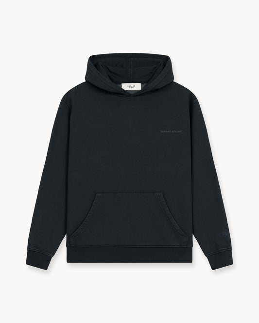 Vintage Atelier Print Hoodie (Black)