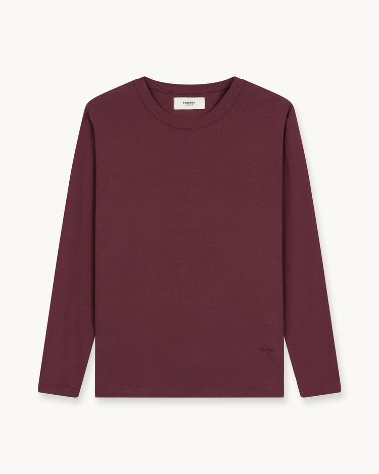 Fine Rib Longsleeve (Bordeaux)