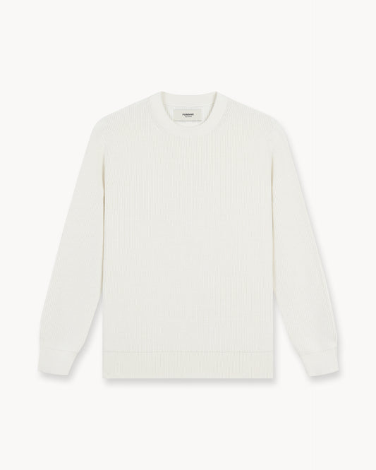 Rib Knit Sweater (Off-white)