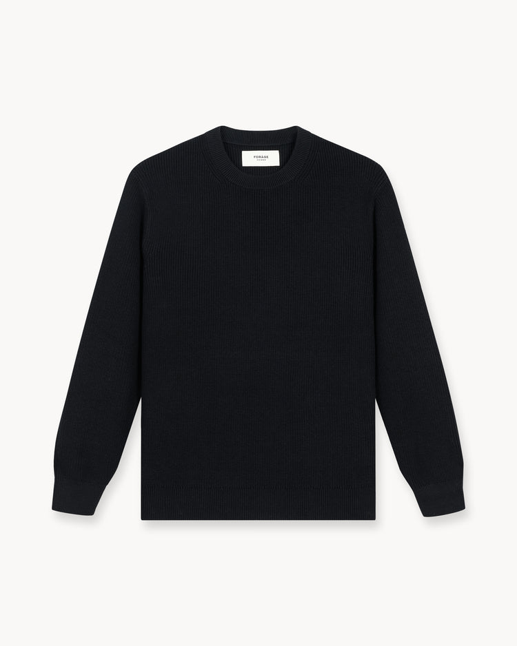 Rib Knit Sweater (Black)