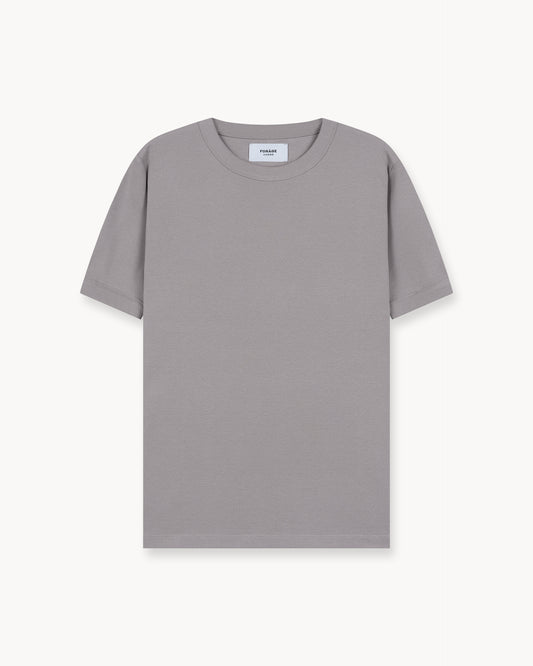 Fine Rib T-Shirt (Taupe)