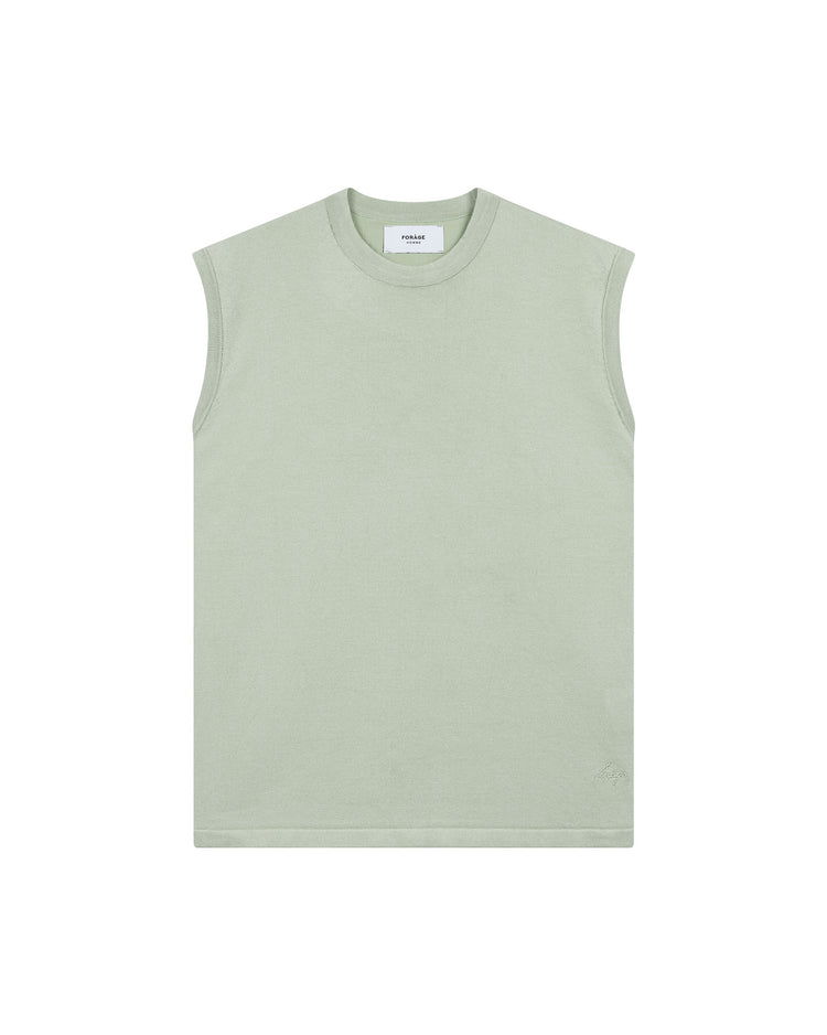 Sleeveless Knit Shirt (Green)