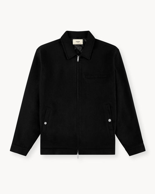 Twill Harrington Jacket (Black)