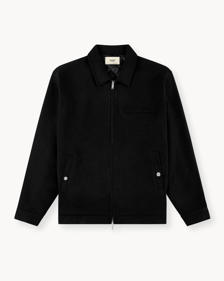 Twill Harrington Jacket (Black)