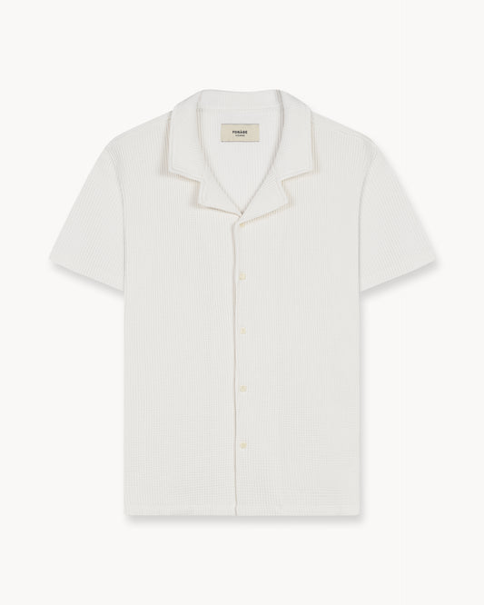 Waffle Short Sleeve Shirt (off-white)