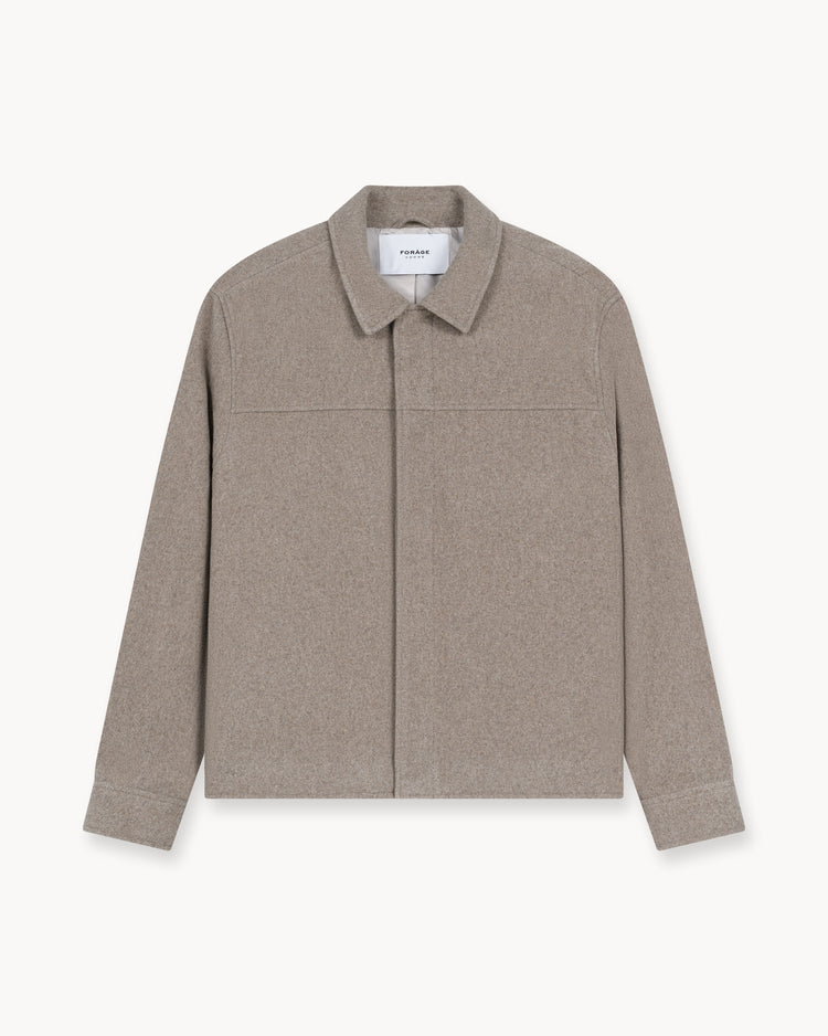 Wool Overshirt (Greige)