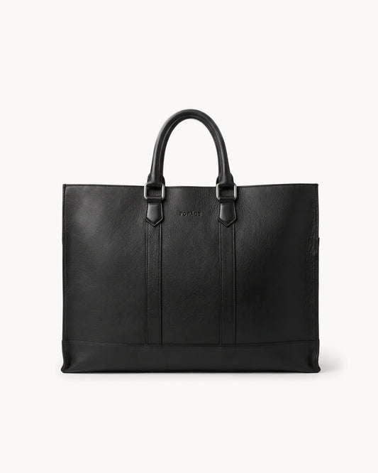 Leather Work Bag (Black)