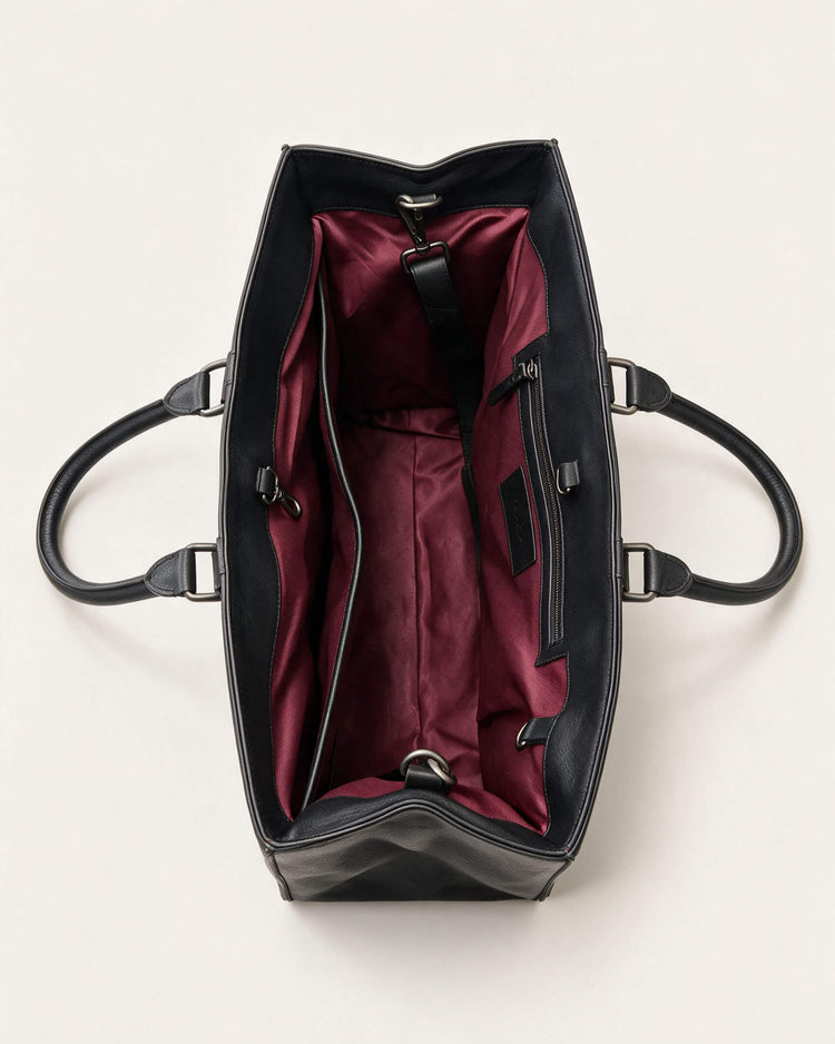 Leather Work Bag (Black)